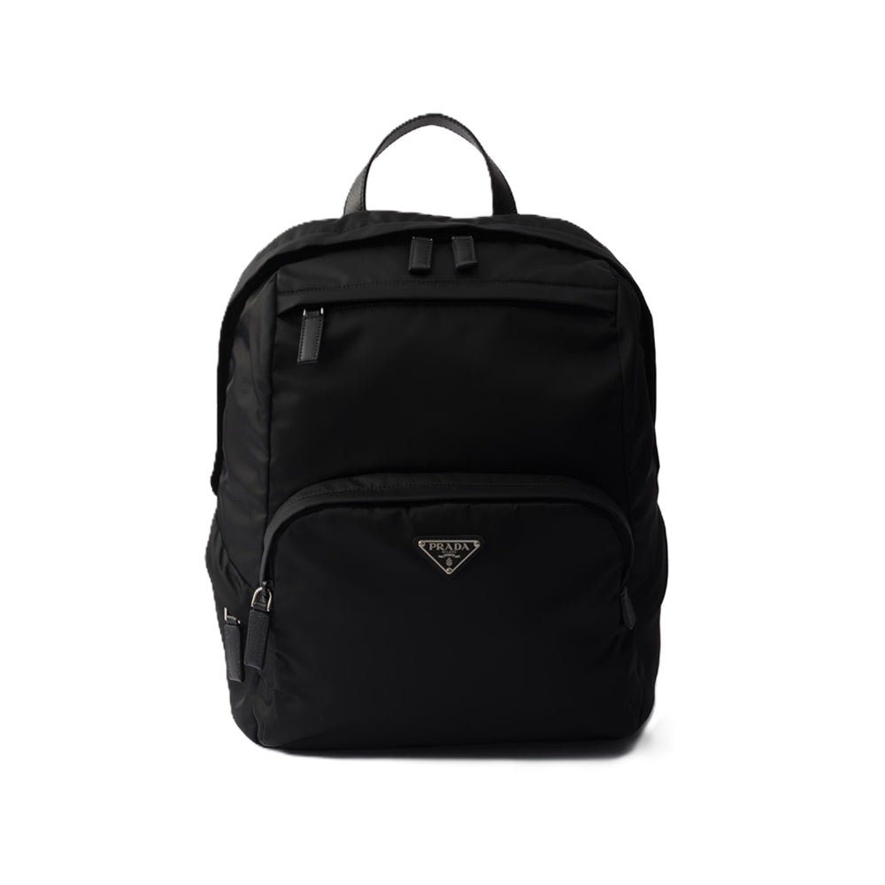 prada 프라다 리나일론 사피아노 레더 백팩 블랙
