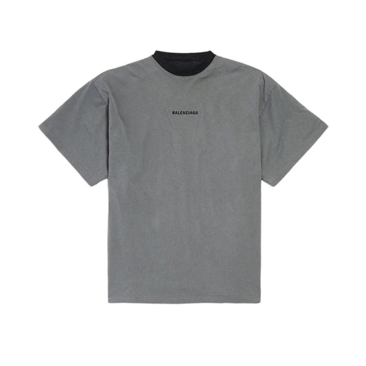 Balenciaga 발렌시아가 발렌시아가 백 리버시블 오버사이즈 티셔츠 그레이 페이디드 블랙 *국내배송*
