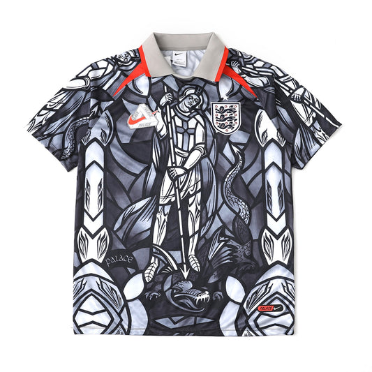 Palace 팔라스 x 나이키 잉글랜드 숏슬리브 사커 저지 퓨터 그레이 브라이트 크림슨 *국내배송*