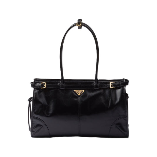 prada 프라다 보니 라지 레더 핸드백 블랙