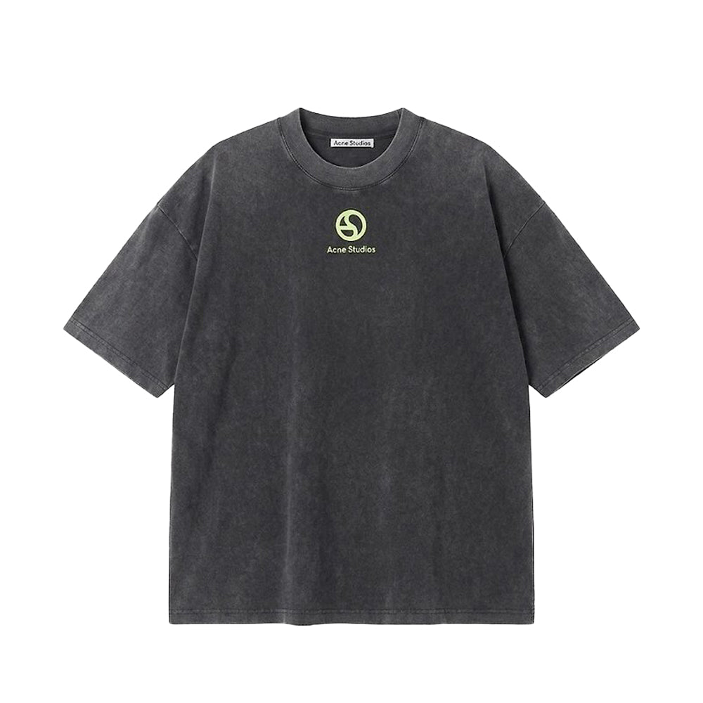 Acne Studios 아크네 스튜디오 로고 테이프 티셔츠 페이딩 블랙 *국내배송*
